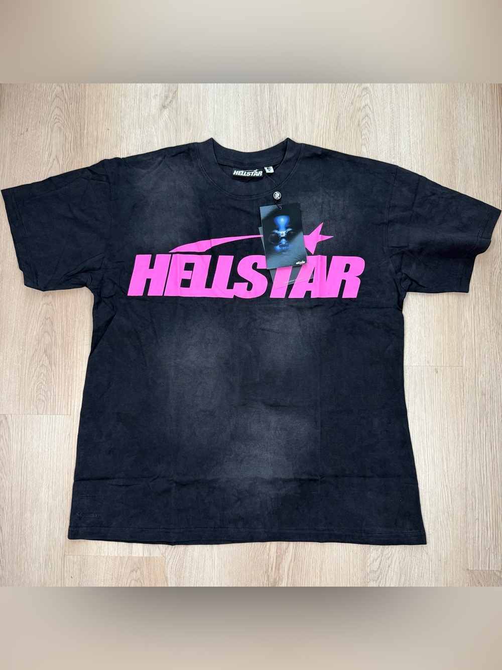 Hellstar Men's Black T-Shirt‎ with Pink Logo size S M XL